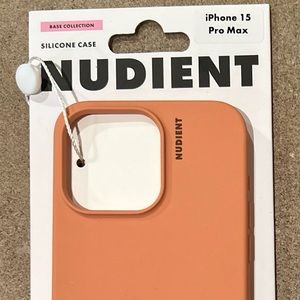 NUDIENT Silicone iPhone 15 Pro Max Case (Peach)